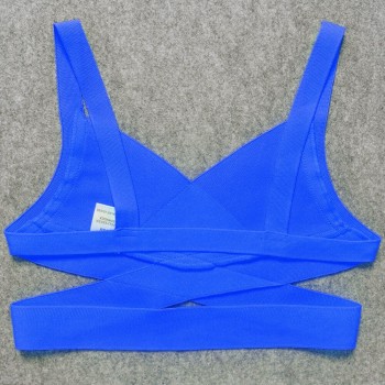 Woman Hollow Out Bodycon Top Black Blue Mini Short Sets 2 Pieces Women Bandage Dress